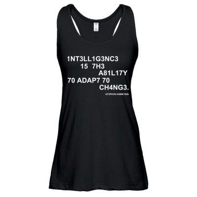 Intelligence is the Ability to Accept Change March For Science Code Ladies Essential Flowy Tank