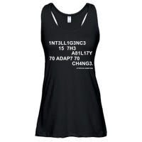 Intelligence is the Ability to Accept Change March For Science Code Ladies Essential Flowy Tank