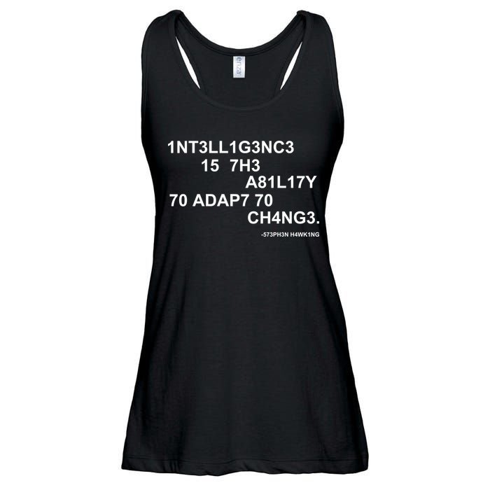 Intelligence is the Ability to Accept Change March For Science Code Ladies Essential Flowy Tank