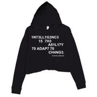 Intelligence is the Ability to Accept Change March For Science Code Crop Fleece Hoodie