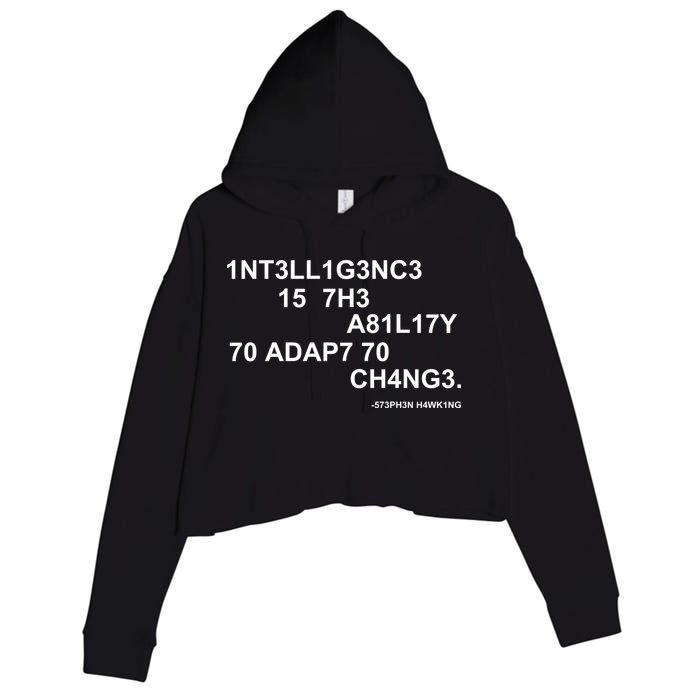 Intelligence is the Ability to Accept Change March For Science Code Crop Fleece Hoodie