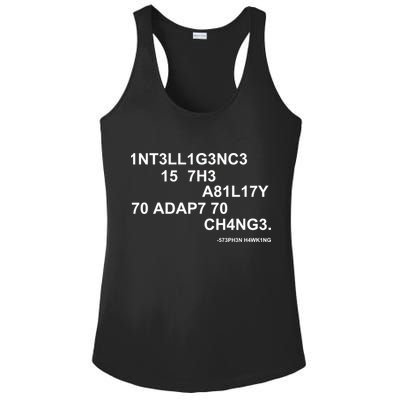Intelligence is the Ability to Accept Change March For Science Code Ladies PosiCharge Competitor Racerback Tank