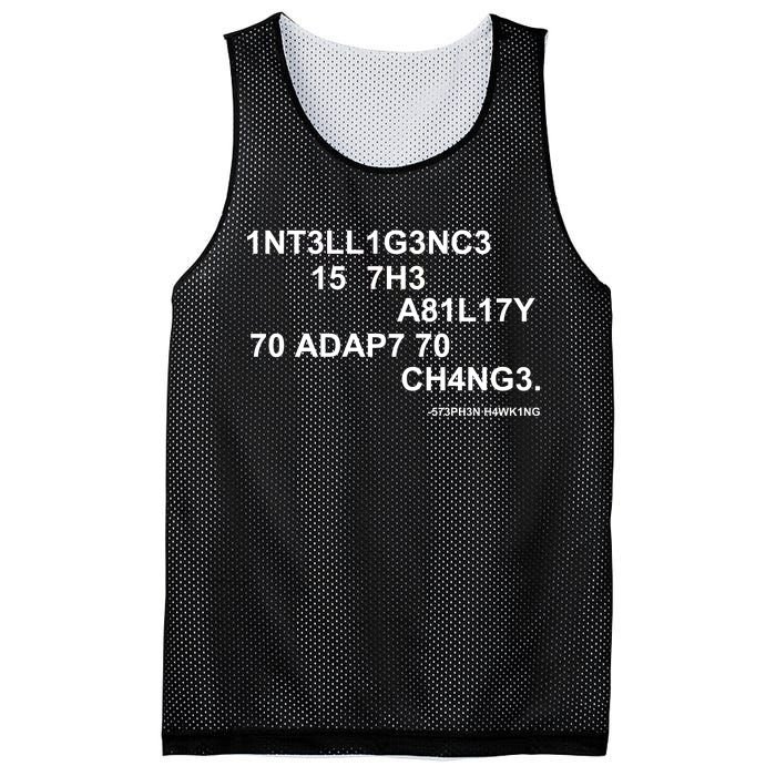 Intelligence is the Ability to Accept Change March For Science Code Mesh Reversible Basketball Jersey Tank