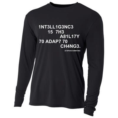 Intelligence is the Ability to Accept Change March For Science Code Cooling Performance Long Sleeve Crew
