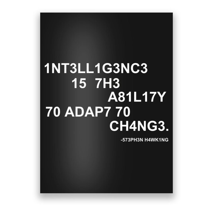 Intelligence is the Ability to Accept Change March For Science Code Poster