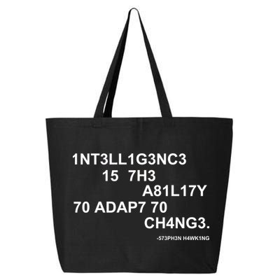 Intelligence is the Ability to Accept Change March For Science Code 25L Jumbo Tote