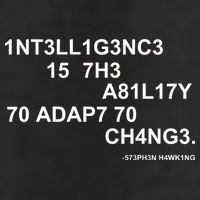 Intelligence is the Ability to Accept Change March For Science Code 25L Jumbo Tote