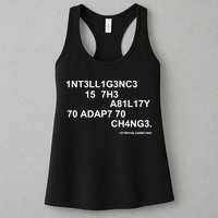 Intelligence is the Ability to Accept Change March For Science Code Womens Tank Top