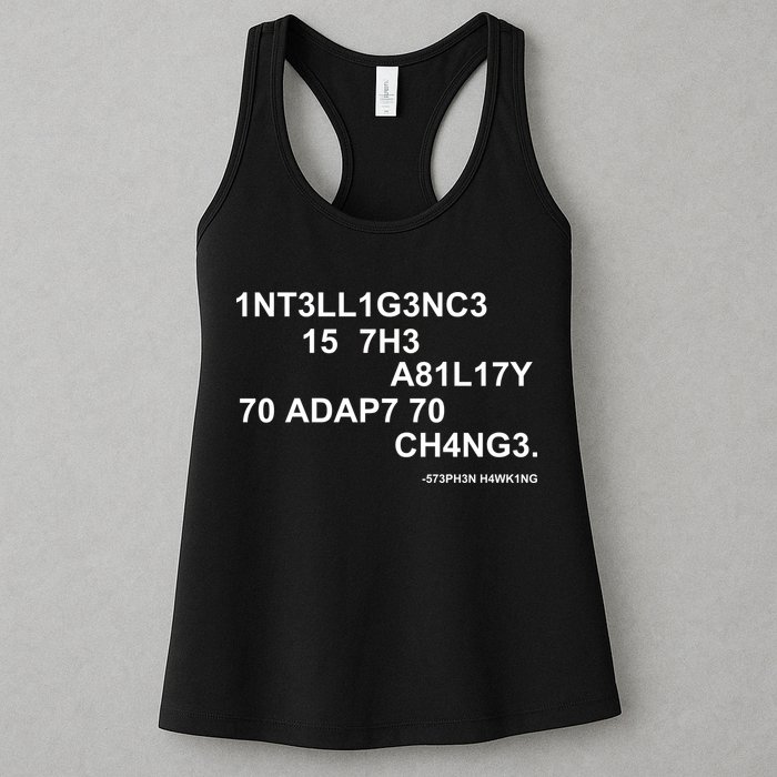 Intelligence is the Ability to Accept Change March For Science Code Womens Tank Top