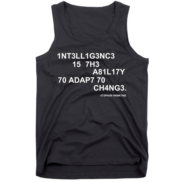 Intelligence is the Ability to Accept Change March For Science Code Tank Top