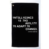 Intelligence is the Ability to Accept Change March For Science Code Golf Towel