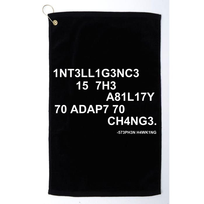 Intelligence is the Ability to Accept Change March For Science Code Golf Towel