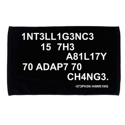 Intelligence is the Ability to Accept Change March For Science Code Microfiber Hand Towel