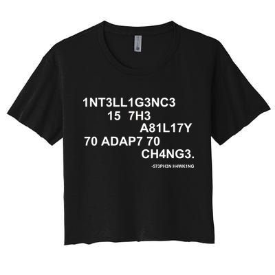 Intelligence is the Ability to Accept Change March For Science Code Crop Top
