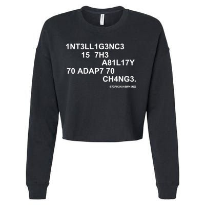Intelligence is the Ability to Accept Change March For Science Code Cropped Pullover Crew