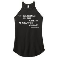 Intelligence is the Ability to Accept Change March For Science Code Women's Perfect Tri Rocker Tank