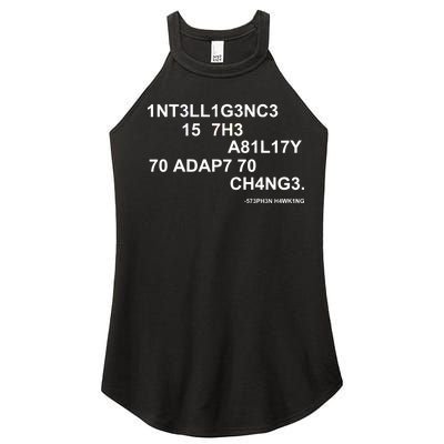 Intelligence is the Ability to Accept Change March For Science Code Women’s Perfect Tri Rocker Tank