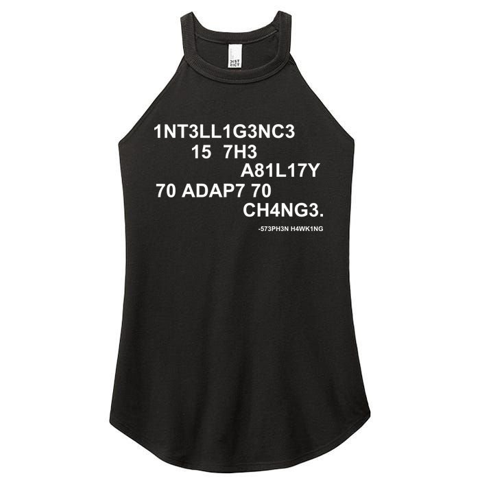 Intelligence is the Ability to Accept Change March For Science Code Women's Perfect Tri Rocker Tank