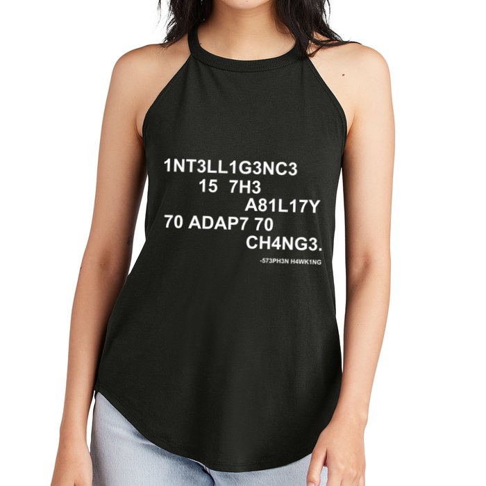 Intelligence is the Ability to Accept Change March For Science Code Women's Perfect Tri Rocker Tank