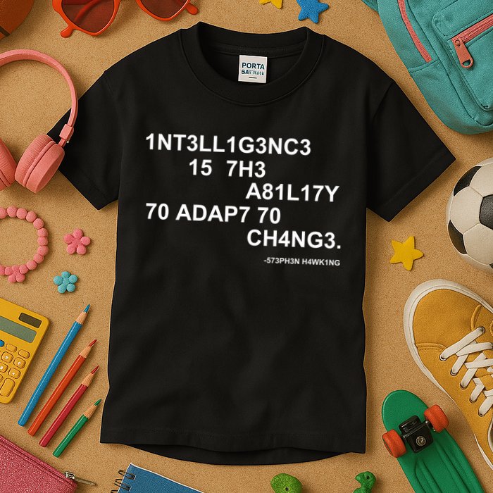 Intelligence is the Ability to Accept Change March For Science Code Kids T-Shirt