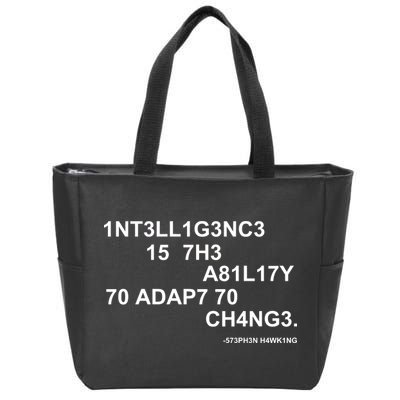 Intelligence is the Ability to Accept Change March For Science Code Zip Tote Bag