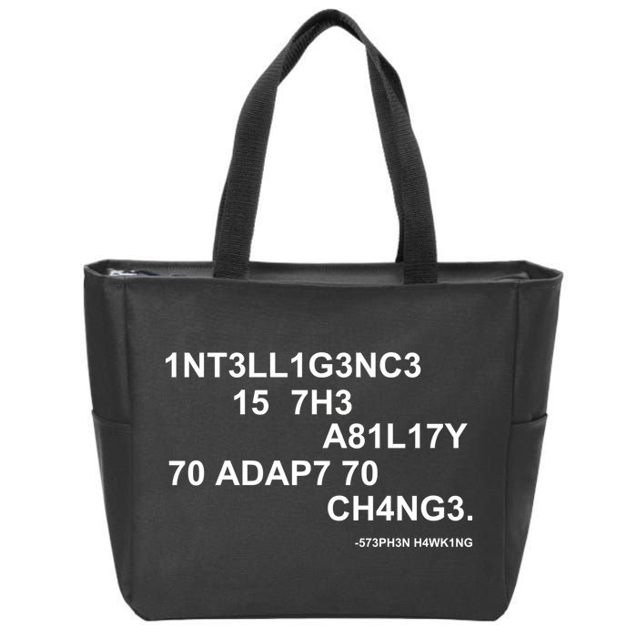Intelligence is the Ability to Accept Change March For Science Code Zip Tote Bag