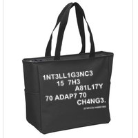 Intelligence is the Ability to Accept Change March For Science Code Zip Tote Bag