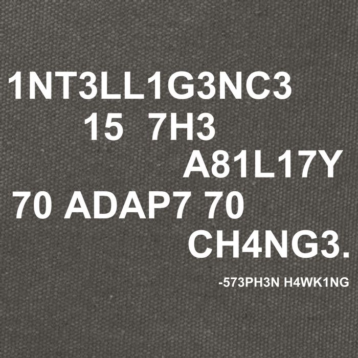 Intelligence is the Ability to Accept Change March For Science Code Cotton Canvas Backpack