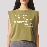 Intelligence is the Ability to Accept Change March For Science Code Garment-Dyed Women's Muscle Tee