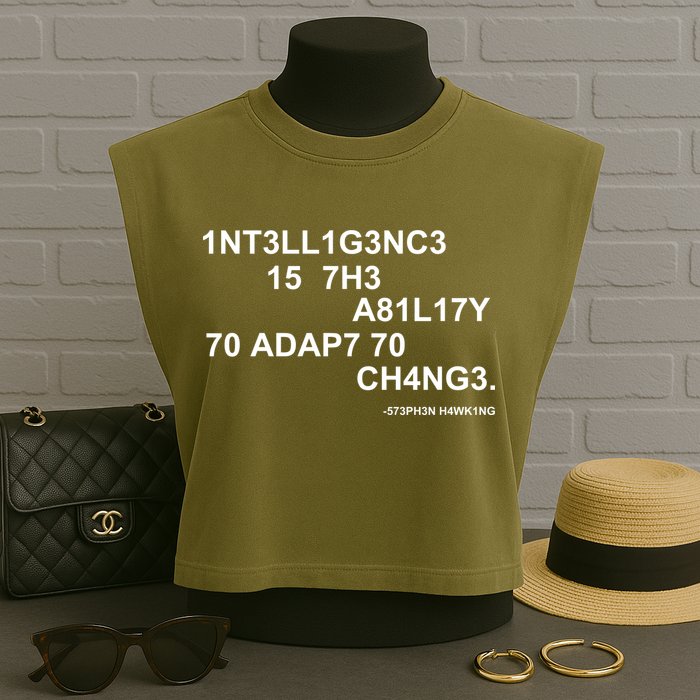 Intelligence is the Ability to Accept Change March For Science Code Garment-Dyed Women's Muscle Tee