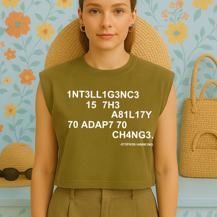 Intelligence is the Ability to Accept Change March For Science Code Garment-Dyed Women's Muscle Tee