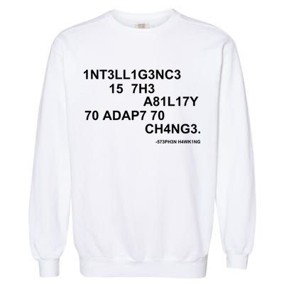 Intelligence is the Ability to Accept Change March For Science Code Garment-Dyed Sweatshirt
