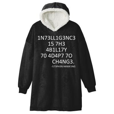 Intelligence Is The Ability To Adapt To Change Smart Hooded Wearable Blanket
