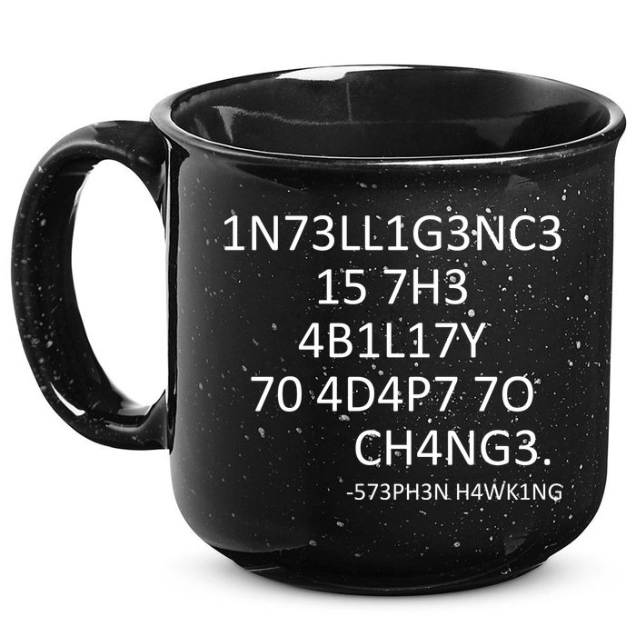Intelligence Is The Ability To Adapt To Change Smart 15oz Campfire Ceramic Mug