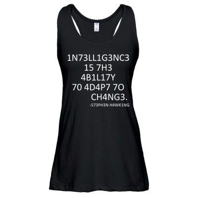 Intelligence Is The Ability To Adapt To Change Smart Ladies Essential Flowy Tank