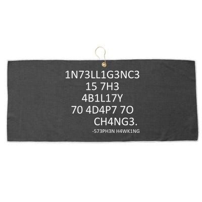 Intelligence Is The Ability To Adapt To Change Smart Large Microfiber Waffle Golf Towel