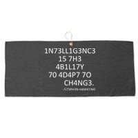 Intelligence Is The Ability To Adapt To Change Smart Large Microfiber Waffle Golf Towel