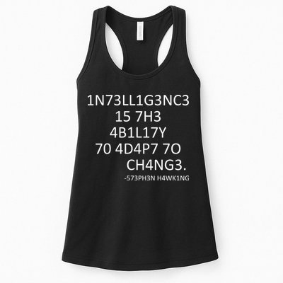 Intelligence Is The Ability To Adapt To Change Smart Womens Tank Top