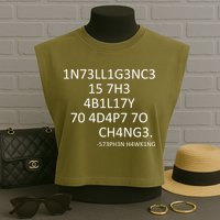 Intelligence Is The Ability To Adapt To Change Smart Garment-Dyed Women's Muscle Tee