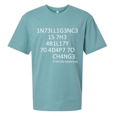 Intelligence Is The Ability To Adapt To Change Smart Sueded Cloud Jersey T-Shirt