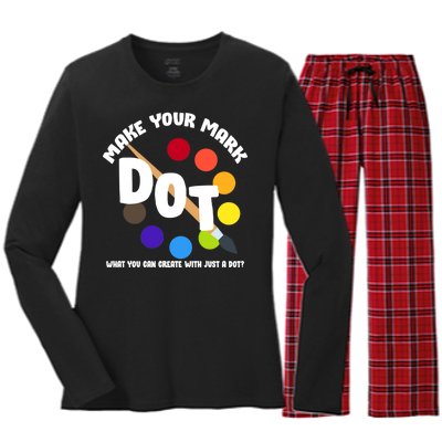 International Dot Day September 15 Women's Long Sleeve Flannel Pajama Set 