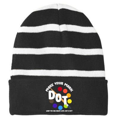 International Dot Day September 15 Striped Beanie with Solid Band