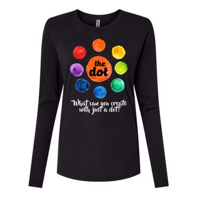 International Dot Day What Can You Create Womens Cotton Relaxed Long Sleeve T-Shirt