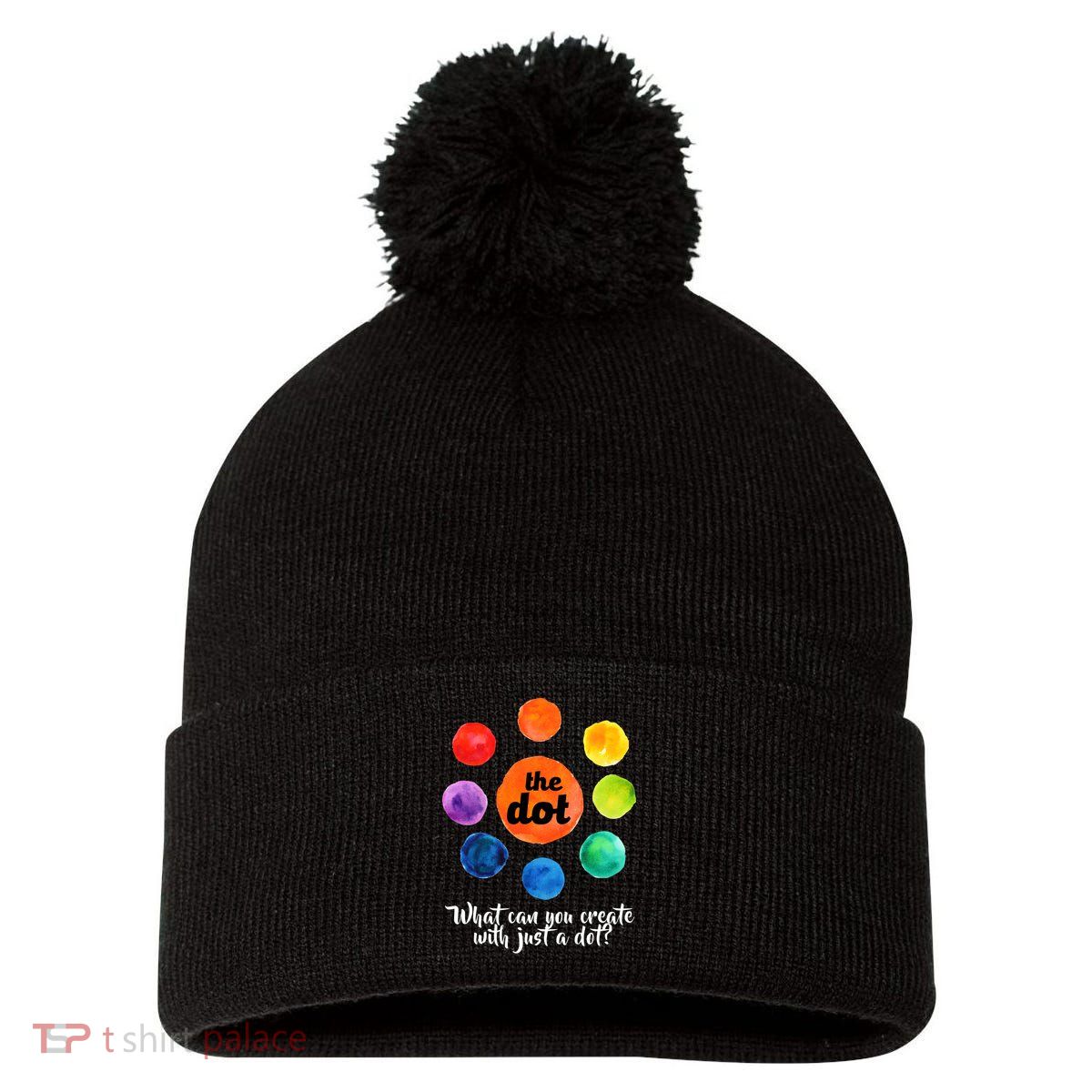 International Dot Day What Can You Create Pom Pom 12in Knit Beanie