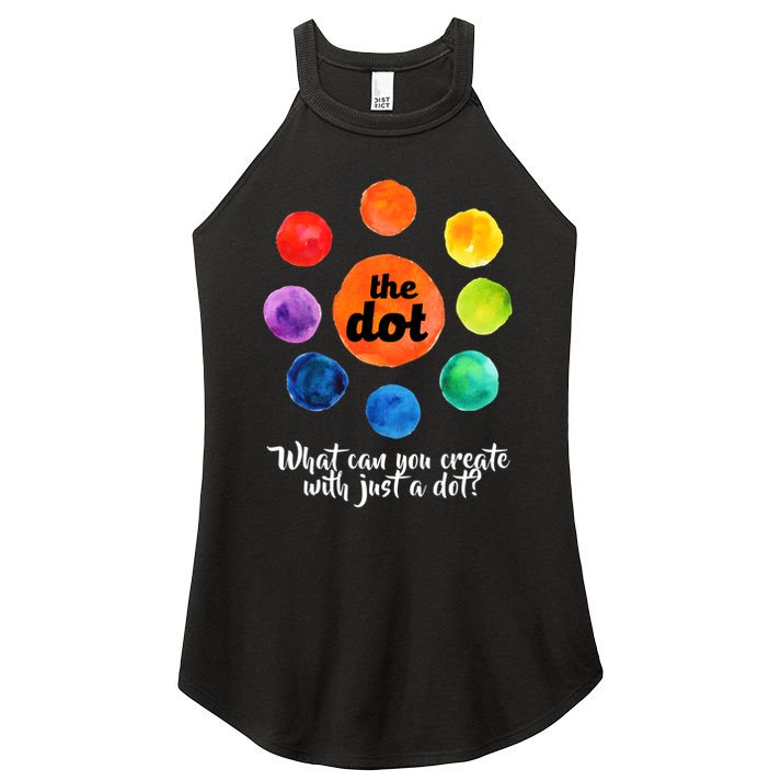 International Dot Day What Can You Create Women's Perfect Tri Rocker Tank