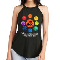 International Dot Day What Can You Create Women's Perfect Tri Rocker Tank