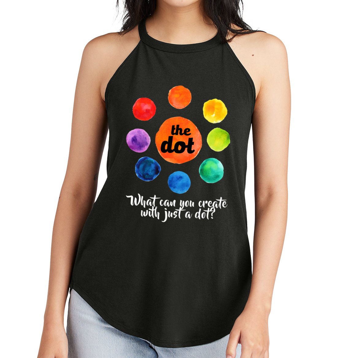International Dot Day What Can You Create Women's Perfect Tri Rocker Tank