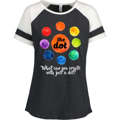 International Dot Day What Can You Create Enza Ladies Jersey Colorblock Tee