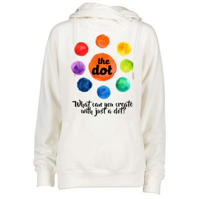 International Dot Day What Can You Create Womens Funnel Neck Pullover Hood