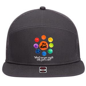 International Dot Day What Can You Create 7 Panel Mesh Trucker Snapback Hat